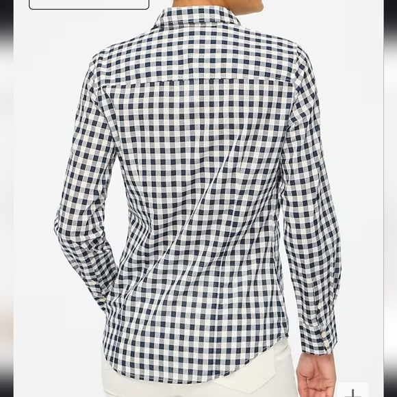 JCrew Factory Button Up Top Size XS Blue/White - Picture 2 of 10